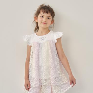 レインボー星レースレイヤードチュニック