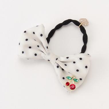 ドットリボンヘアポニー