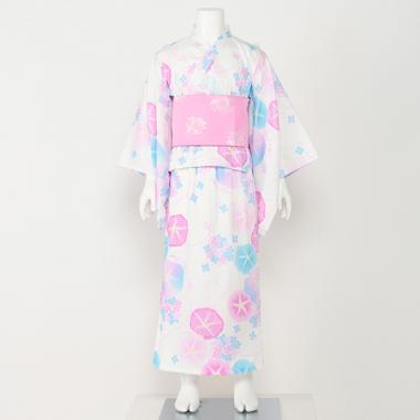 あさがお柄浴衣