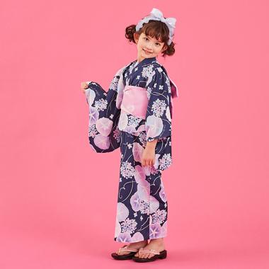 あさがお柄浴衣