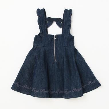 フロントジップ裾ロゴ　ジャンパースカート