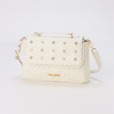 ビジューつきオーバーレース　ショルダーバッグ