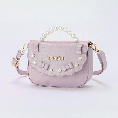 スカラップ　パールハンドバッグ