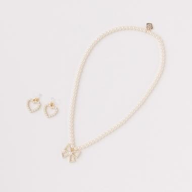 パールネックレス＆イヤリングセット【日本製】