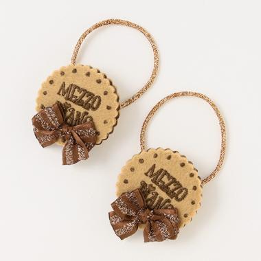 クッキーモチーフ　ヘアポニー　2個セット【日本製】