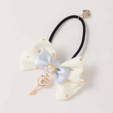 鍵つきリボン　ヘアポニー