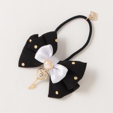 鍵つきリボン　ヘアポニー