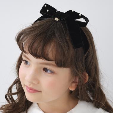 ベルベットリボン　カチューシャ【日本製】