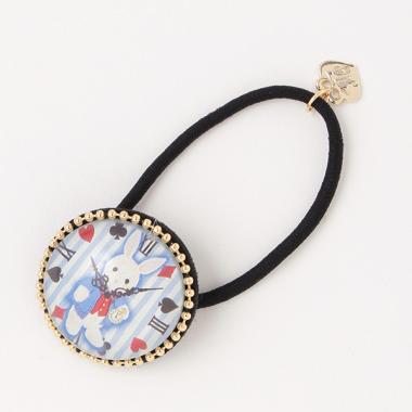 ウサギ懐中時計風ヘアポニー