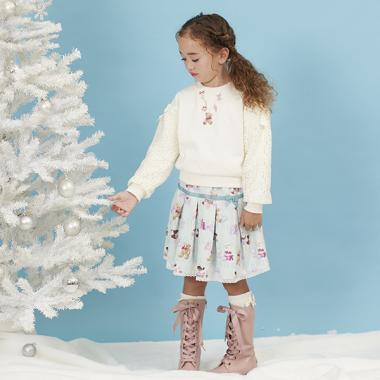 お部屋柄　タックスカート