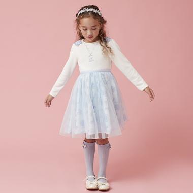 遊園地柄　ドッキングワンピース