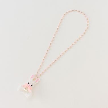 うさぎ・くまビーズネックレス