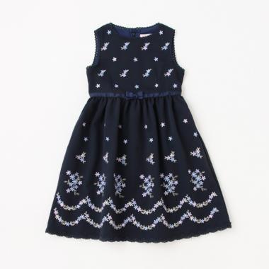 花刺しゅうワンピース