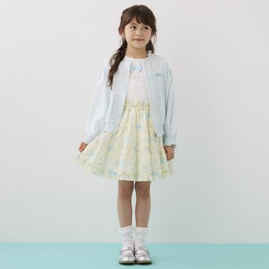 マーガレット柄ティアードスカート