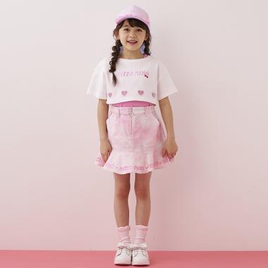 裾ロゴペプラムスカート