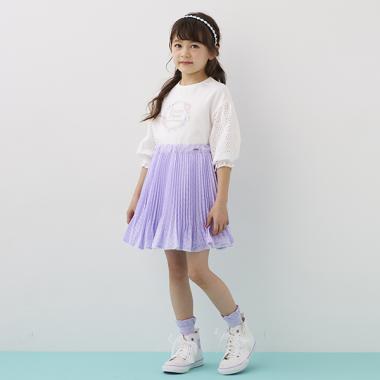 シアーギンガム　プリーツスカート