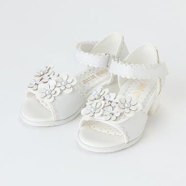 お花スカラップ　ベルクロサンダル