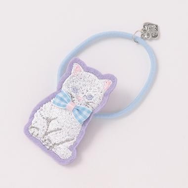 ネコチャン刺しゅう　ヘアポニー