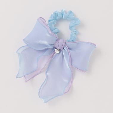 オーガンジーフリルリボン　シュシュ【日本製】