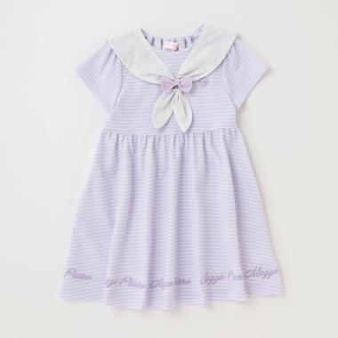 リップルボーダー　セーラーカラーワンピース