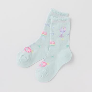 アイシーソーダポップ柄　ソックス【日本製】