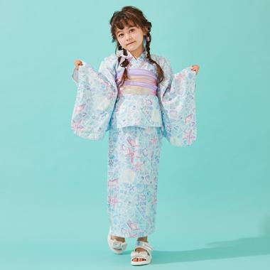 シェルモザイク柄　浴衣