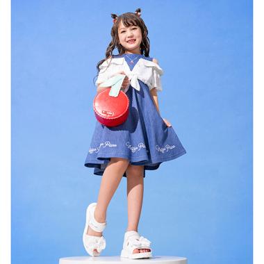 シアーシャツ　ドッキングワンピース