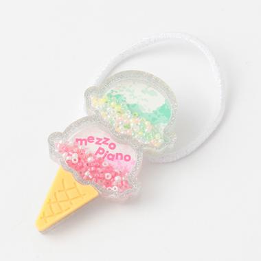 アイスクリームモチーフ　ヘアポニー