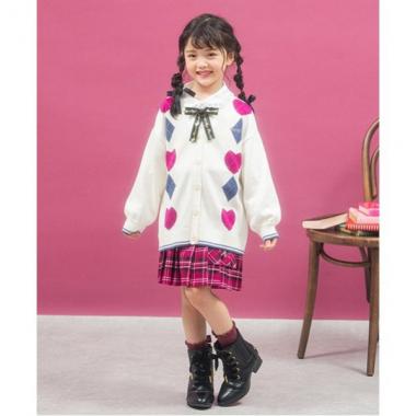 サイド2段チェック　プリーツスカパン