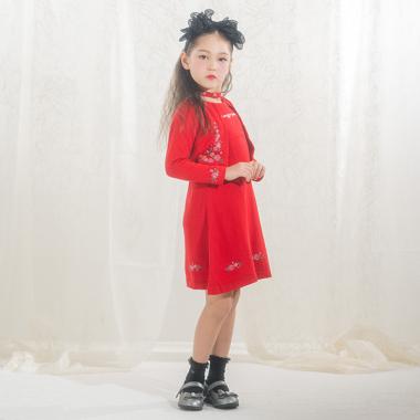 35thビーズ刺しゅうニットワンピース・ボレロ・チョーカーセット