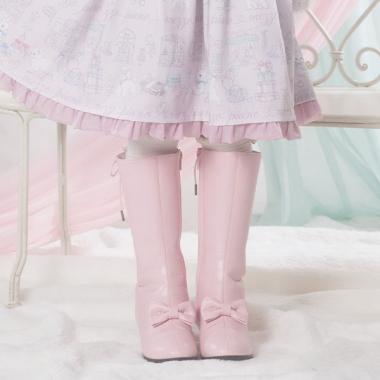 後ろ編み上げ　ロングブーツ