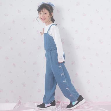 あったか裏起毛デニム　ワイドパンツ