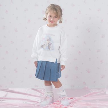 あったか裏起毛デニム　プリーツラップショートパンツ