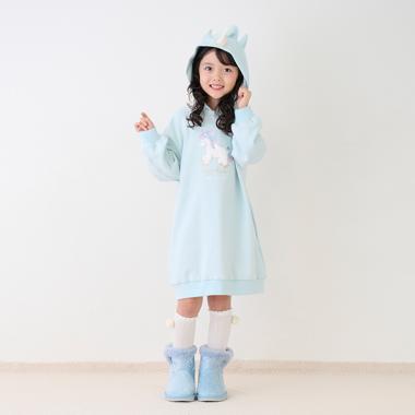 どうぶつモチーフ　パーカワンピース