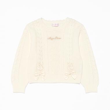 ケーブルニット　プルオーバー