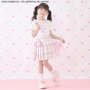 【マイメロディ・シナモロール】ポーチつきプリーツスカパン