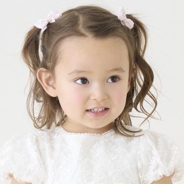 お花リボン　ヘアポニー2個セット
