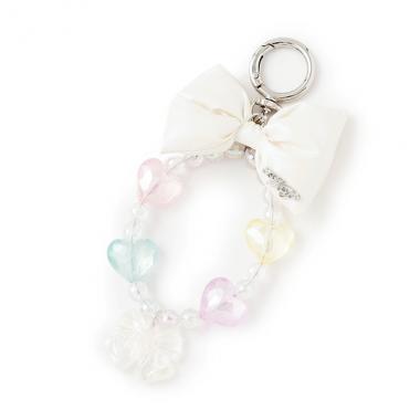 リボン×ビーズ　キーチャーム