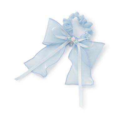 巻きバラ　オーガンジー　リボンシュシュ