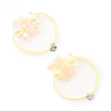 オーロラ星リボン　ヘアポニー2個セット