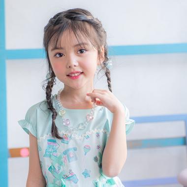 リボンビーズ　ネックレス