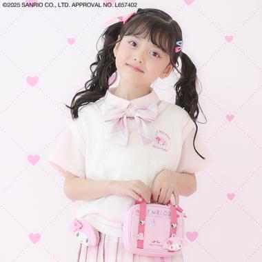 【マイメロディ・シナモロール】スクールバッグ風ポーチ