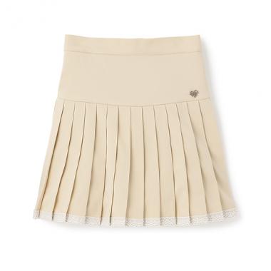 裾レースプリーツスカート