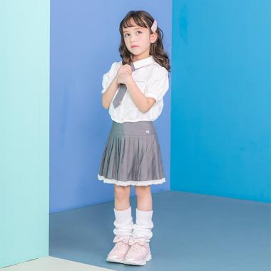 裾レースプリーツスカート