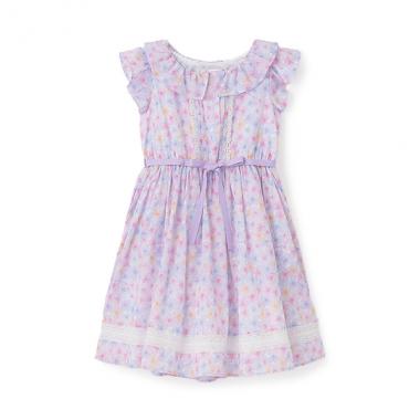 水彩花柄プリント　ワンピース