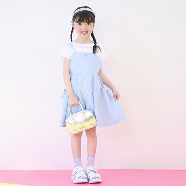 フロントZIPキャミワンピース＆半袖Tシャツセット