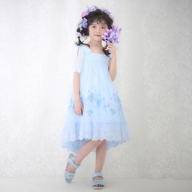 紫陽花刺しゅう　ドレス