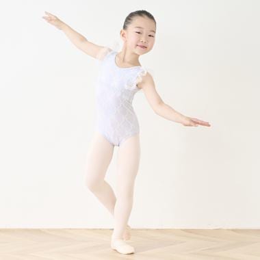 【バレエ】リボンジャガード柄　レオタード