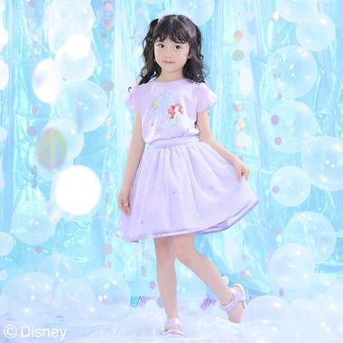 刺しゅうグラデーションチュールスカート