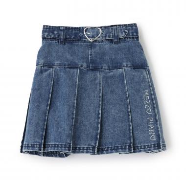 ベルトつきプリーツスカート　インナーパンツセット